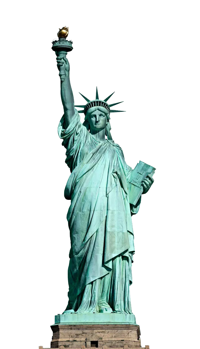 Statue of Liberty paper cut-out, handmade craft effect, png